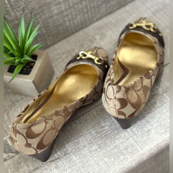 Coach Signature Closed Toe Wedge - Picture 4 of 8